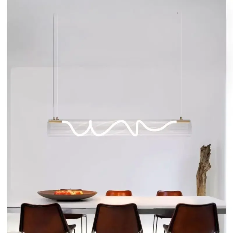 Современные художественные люстры в виде полосы для ресторана лампы гостиной
