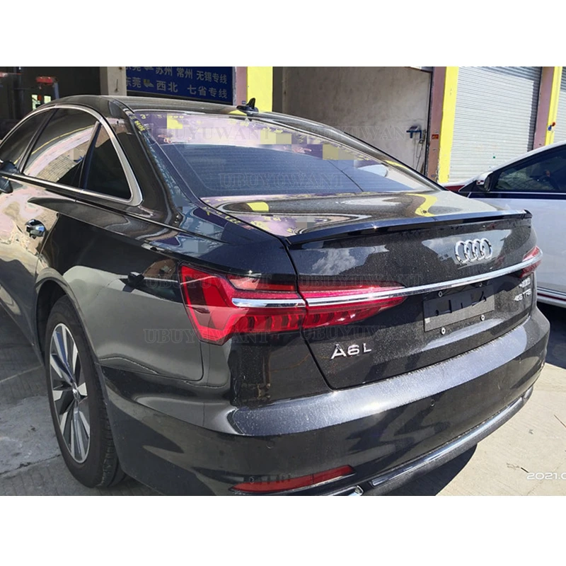 

Задний спойлер для AUDI A6 C8, 4 двери, S стиль, высокое качество, искусственный материал, сделай сам, цвет/углерод, задний спойлер, крыло багажника...