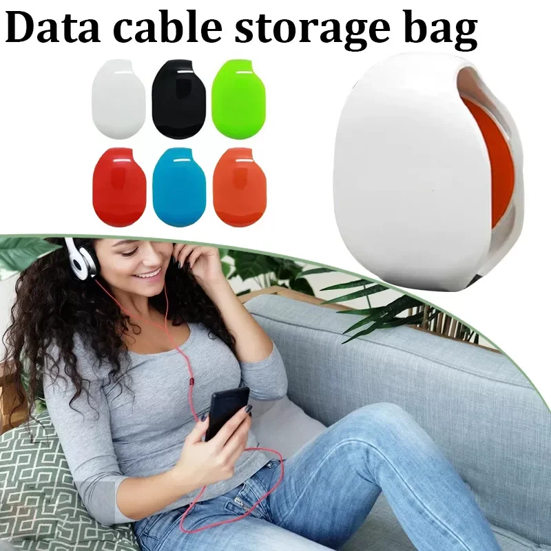 

Data Cable Earphone Storage Mobile Phone Automatic Data Cable Earphone Storage Take-Up Hub Digital Wire Convenient and Durable