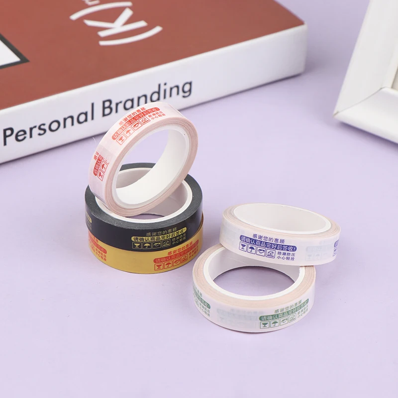 

5 Style 1:12 Mini Doll House Miniature Warning Tape Express Decor Packing Tape Dollhouse Daily Necessities