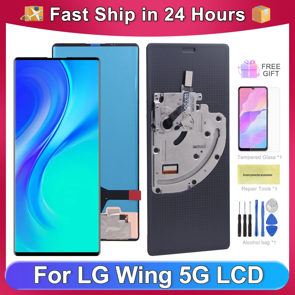Для LG Wing 5G LMF100N LM-F100N LM-F100V 6 8-дюймовый ЖК-дисплей с сенсорным экраном и дигитайзером