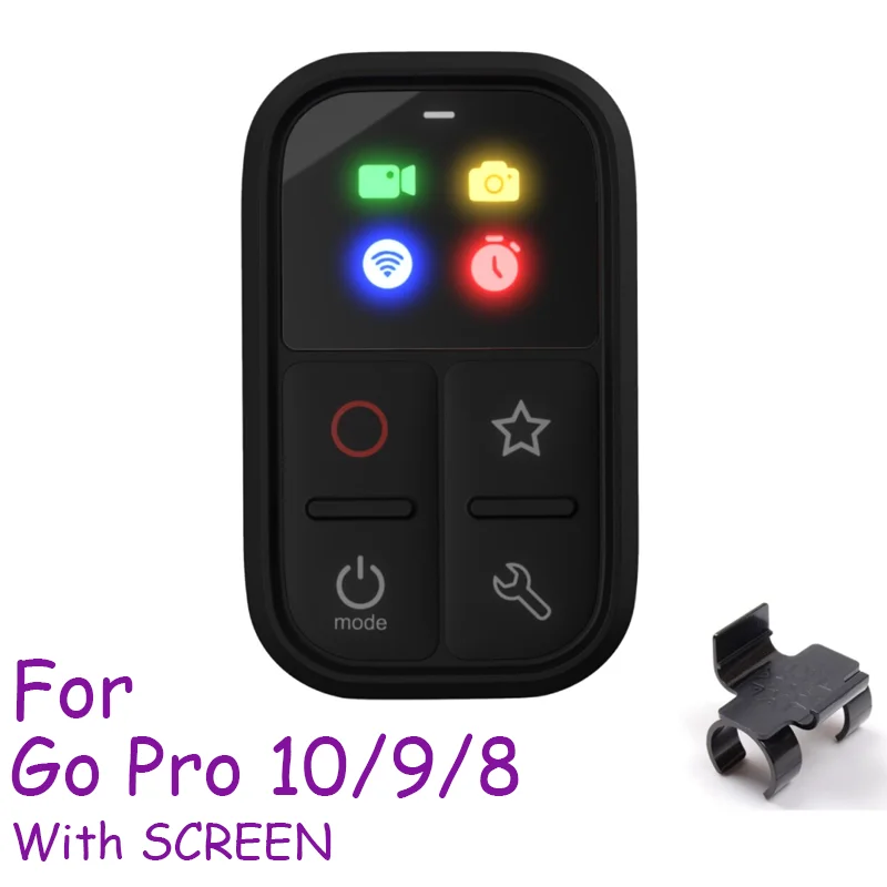 

Wifi GoPro Hero 10 Remote Control Self-luminous OLED Screen With Set Shortcut Key For GoPro Hero 10 9 8 7 6 5 4 Session GoPro 10