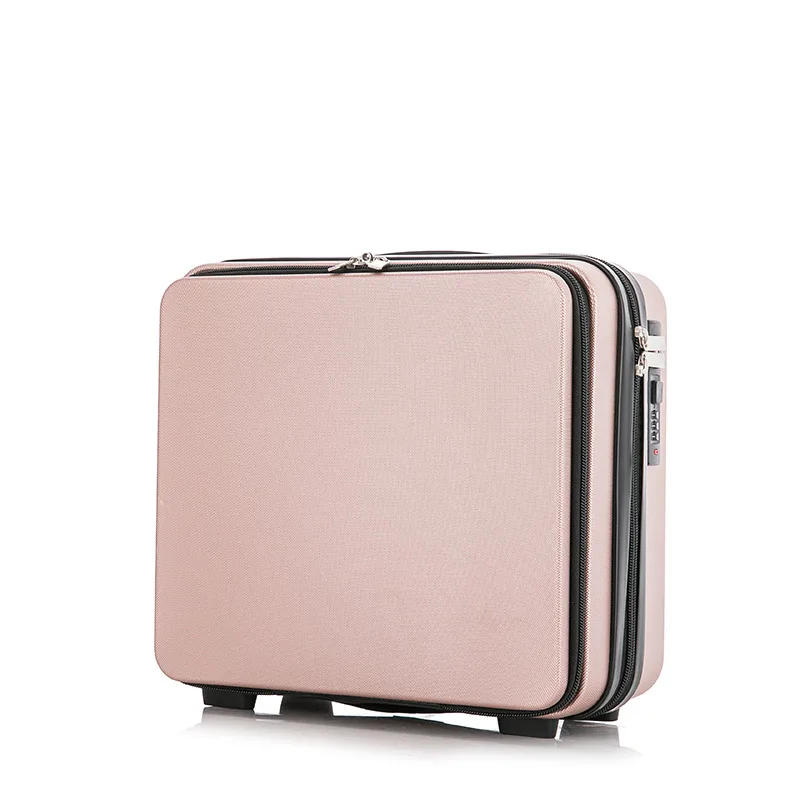 Mini cute 16 inch makeup suitcase with Safety lock female luggage cosmetic case portable small travel bag cosmetic storage box