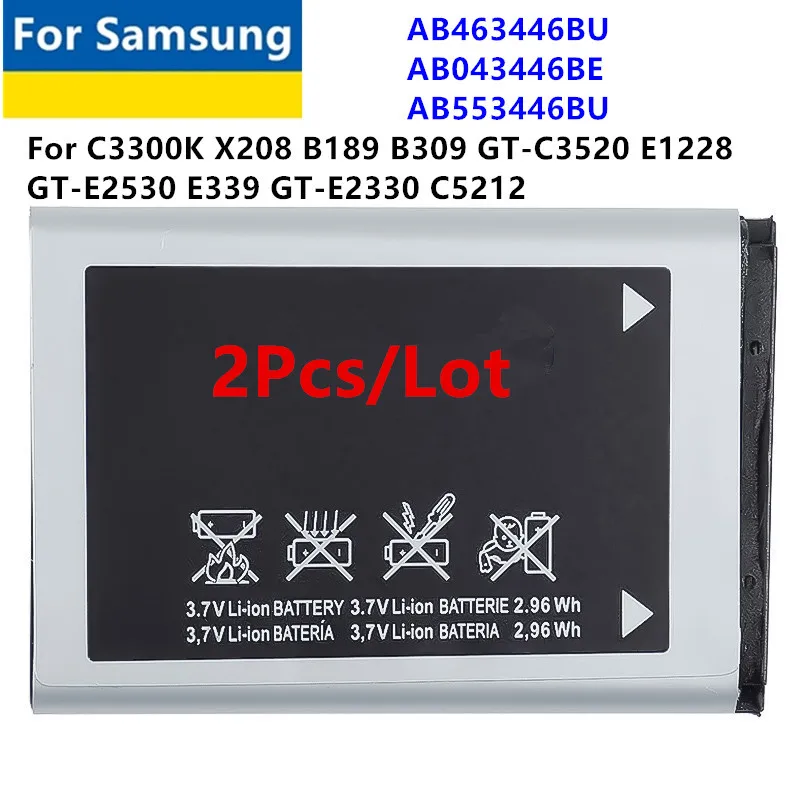 AB463446BU AB043446BE AB553446BU аккумулятор для Samsung C3300K X208 B189 B309 GT-C3520 E1228 GT-E2530 E339 C5212