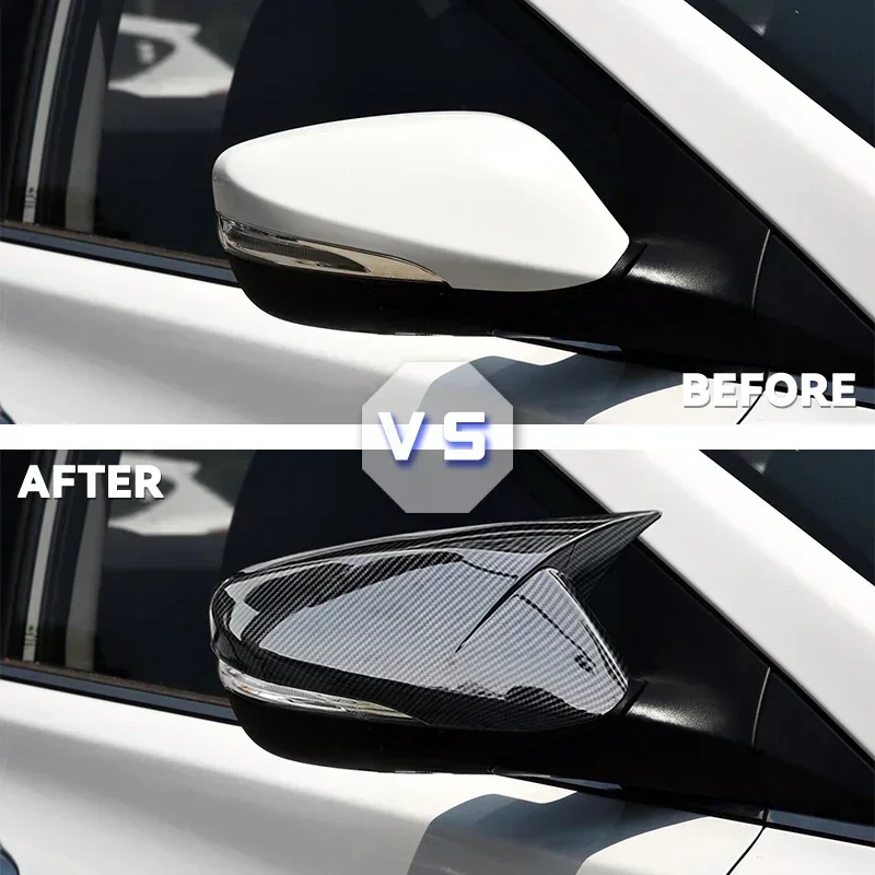 Отделка для автомобильного зеркала из углеродного волокна Hyundai Elantra 2012-2018