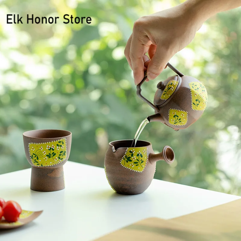 125 мл чистый ручной росписи строительный старинный горшок из камня для