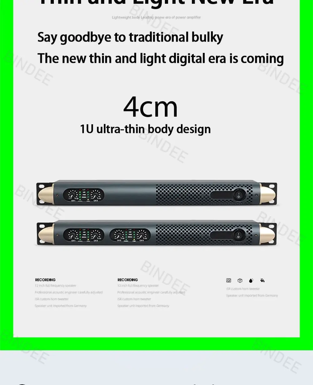 2/4-канальный профессиональный усилитель для выступлений на сцене уличный