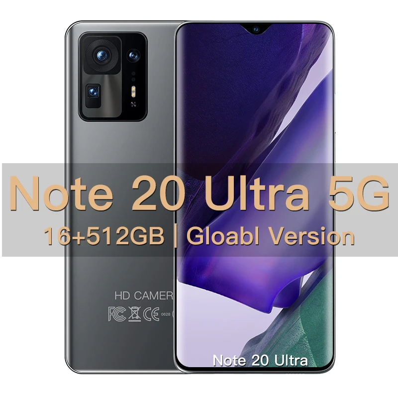 

Оригинальный смартфон Note 20 Ultra на базе Android, 6,8 дюйма, 6800 мАч, сотовый телефон 16 ГБ + 512 ГБ, камера, разблокированный мобильный телефон