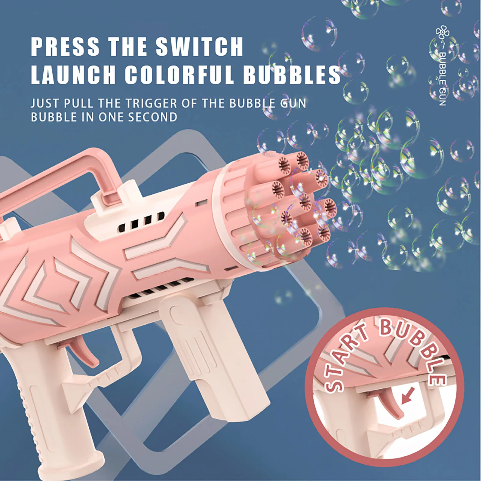 Электрическая машинка для мыльных пузырей детей игрушка-пистолет игр на