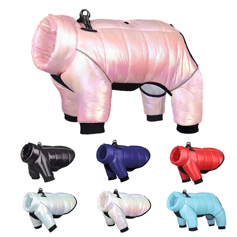 

Одежда для домашних животных, светоотражающая теплая хлопковая одежда для домашних животных с Натяжной одеждой для собак на осень и зиму