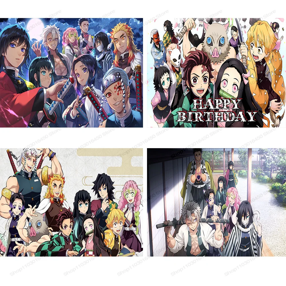 Bandai фон для фотосъемки с изображением рассекающего демонов вечеринка на день