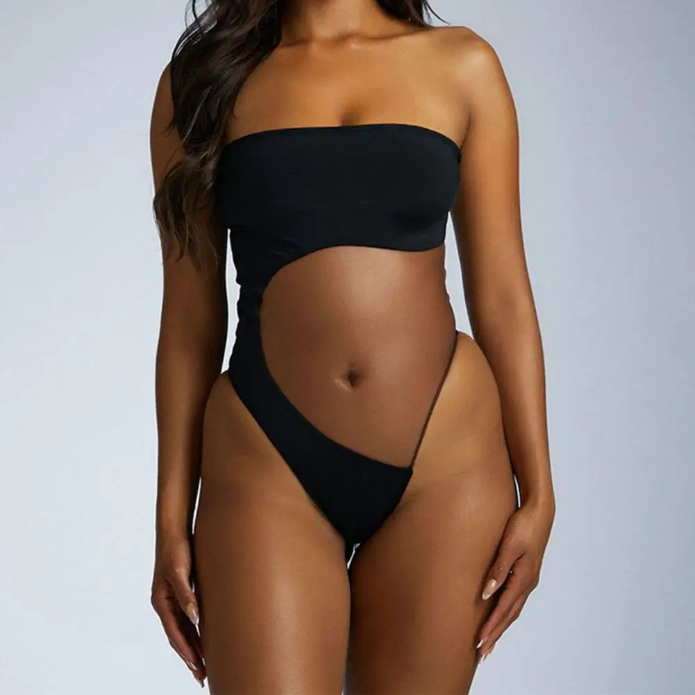 

Быстросохнущий на ощупь мягкий тканевый монокини с асимметричной прострочкой из сетчатой пряжи женский купальник пляжная одежда