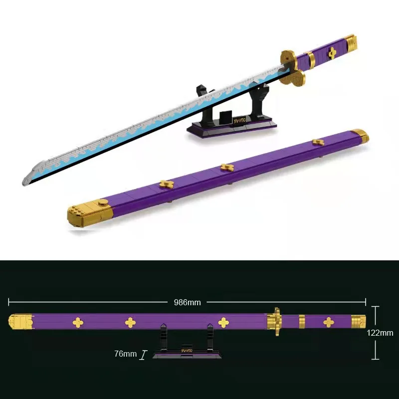 

Конструктор ророноа Зоро из аниме «один кусок», меч, убийца демонов, катана, Ямато, нож, модель оружия, игрушки для мальчиков, детские подарки