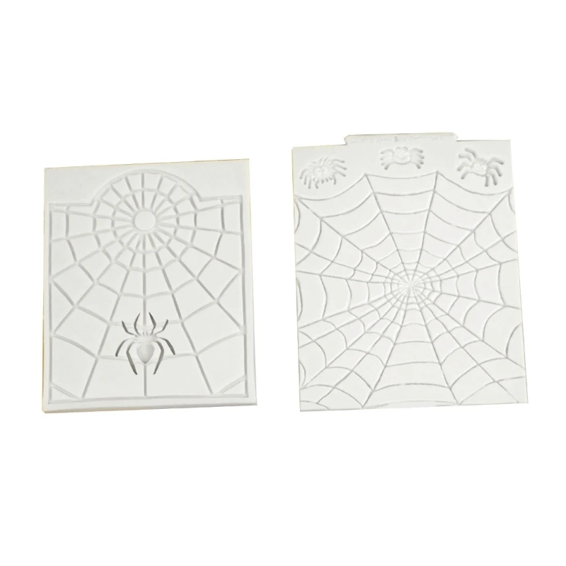 

2Pcs Spiders Web Silicone Mold for Halloween Fondant Mold Spiderwebs Cake Molds
