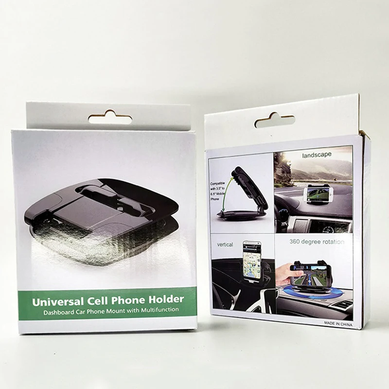 360 Degrees Rotation Adjustable Car Dashboard 3.5''-6.5'' Phone Holder Stand Clip Using ABS Materail Not Easy to Break Durable