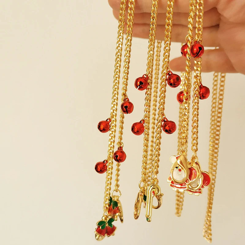 Новинка 2022 Рождественская маска цепочка для очков ремешки металлическая на