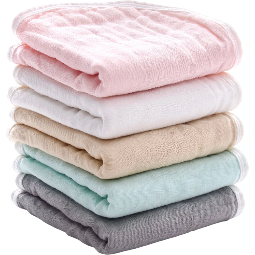 

5 Pcs Rag Baby Burp Towel Newborn Infant Towels Bath Washcloths Toddler Absorbent Burping Blankets