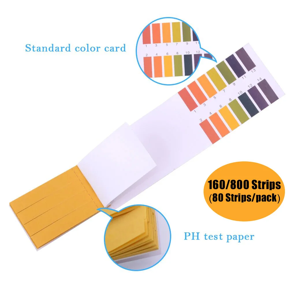 80 полосок/упаковка тестовые полоски для измерения кислотности почвы
