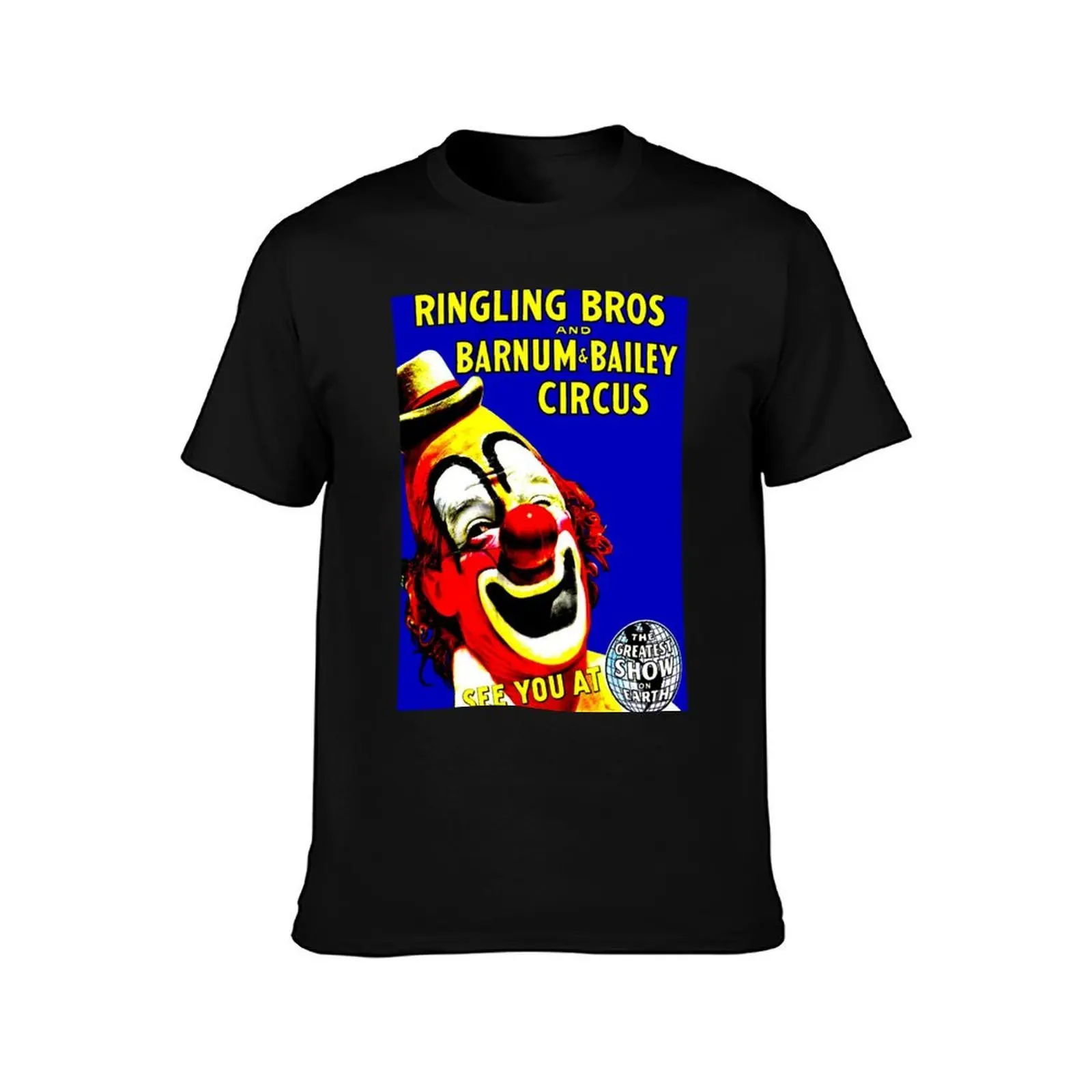 Фото Футболка с цирковым принтом RINGLING BROS. BARNUM and BAILEY, винтажная, 1910 года, для работы на открытом воздухе, мужская. №2