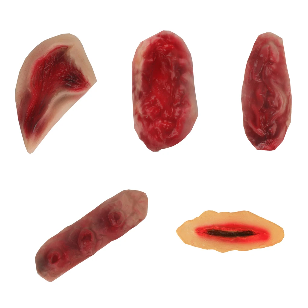 3D Хэллоуин имитация шрамов Latec искусственные татуировки Scab кровавый макияж