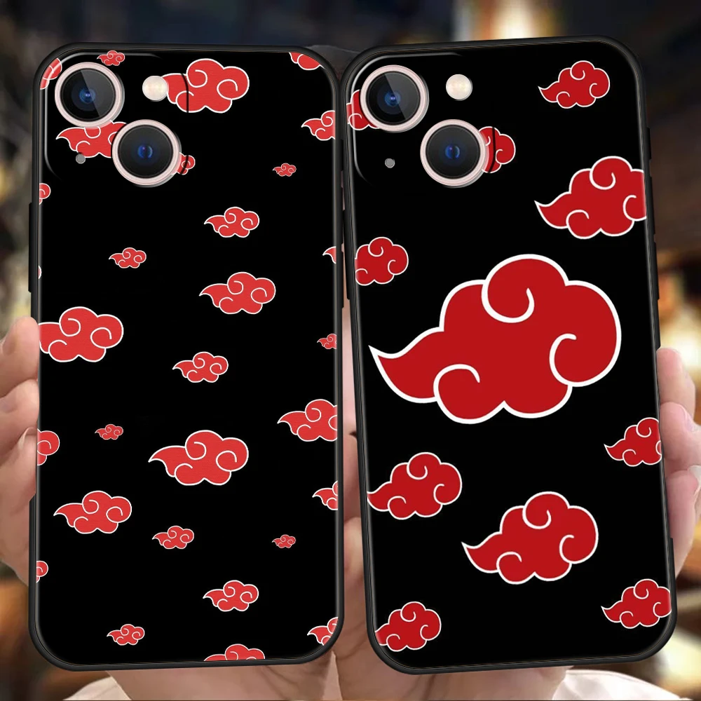 

Naruto Akatsuki Cloud Phone Case Cover for iPhone 12 13 Pro Max XR XS X iPhone 11 7 8 Plus SE 2020 13 Mini Silicone Soft Shell