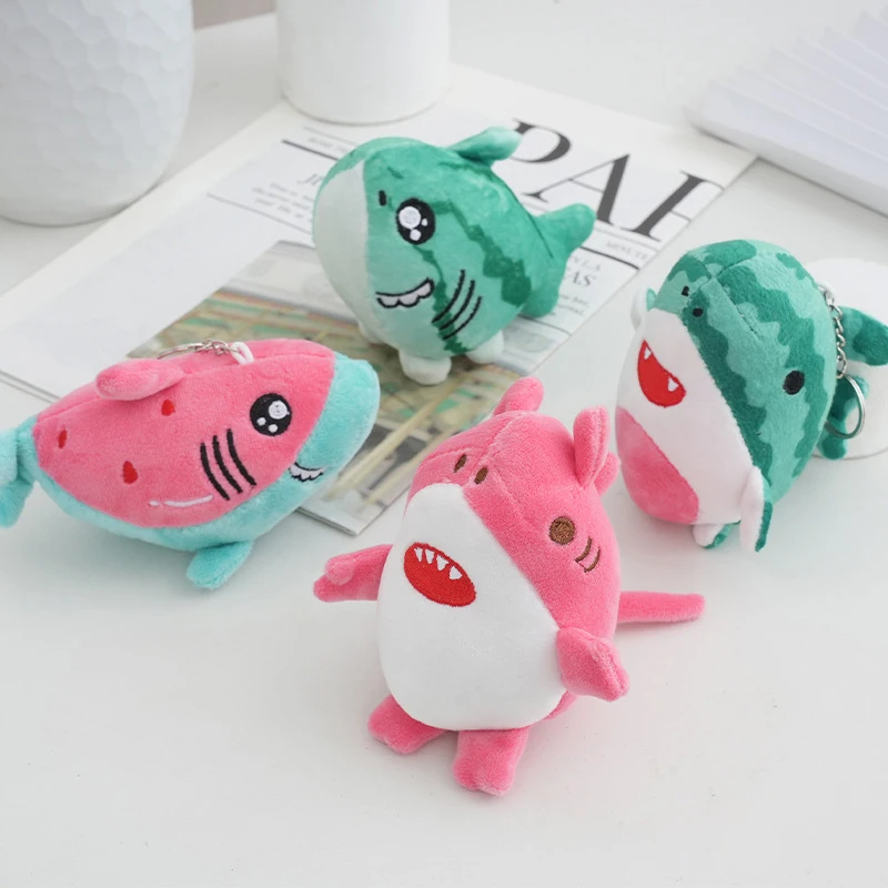 

Cartoon Cute Shark Watermelon Plush Keychain Soft Stuffed Doll Pendant Keyring Bag Decoration For Children Kid Christmas Gift