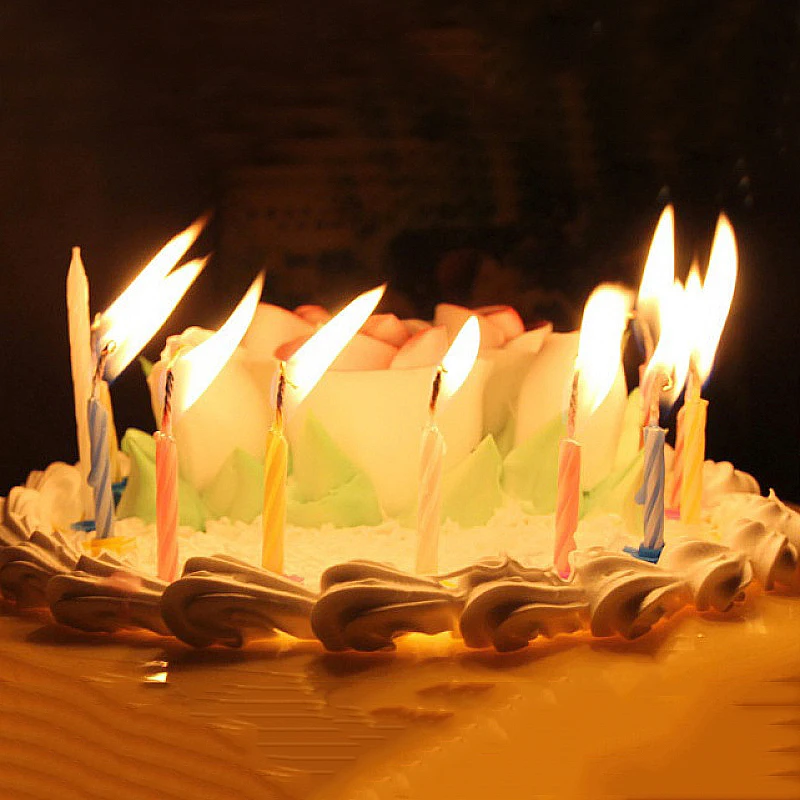 

10pcs/Set Relighting Candles Funny Trick Birthday Eternal Blowing Candle Naughty Party Joke Gift Kids Birthday Funny Toy