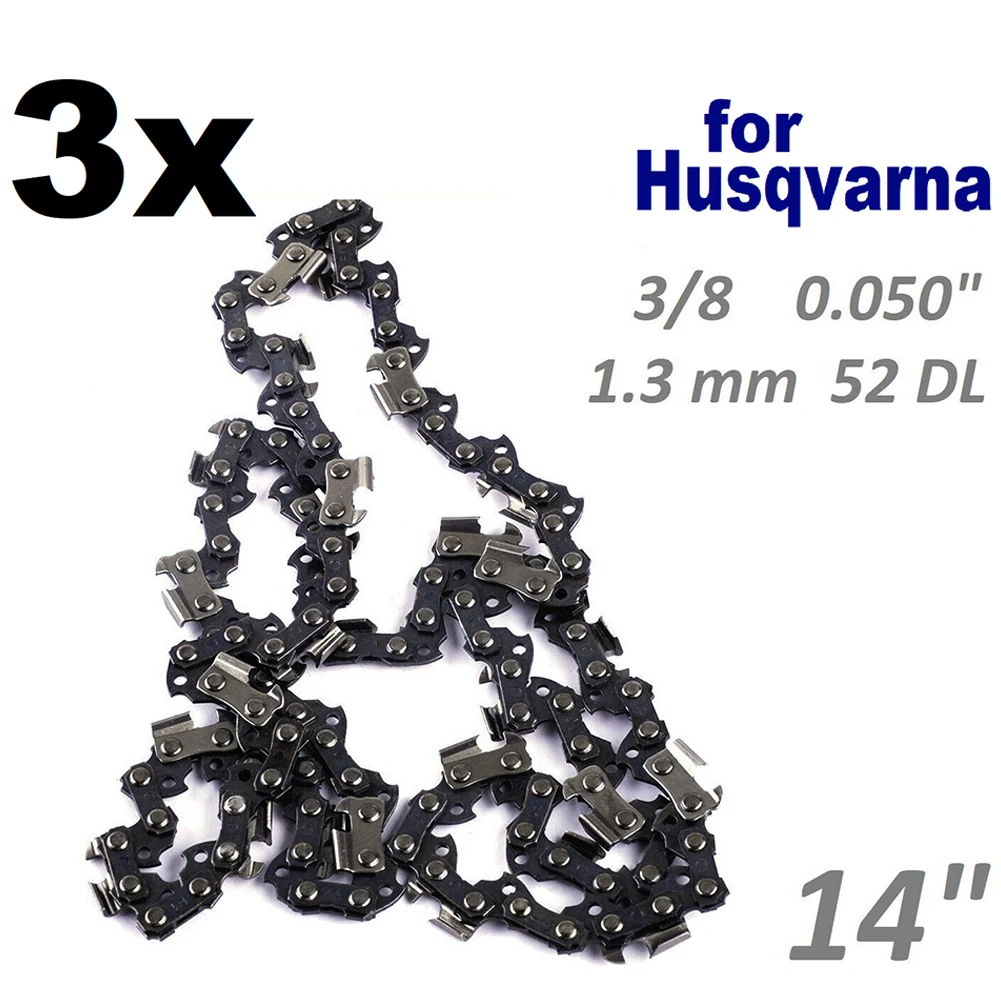 

3Pcs 14" 35cm Chainsaw Saw Chain Semi Chisel Chains For HUSQVARNA 135 235 236 Sharpening Woodworking Tool Parts