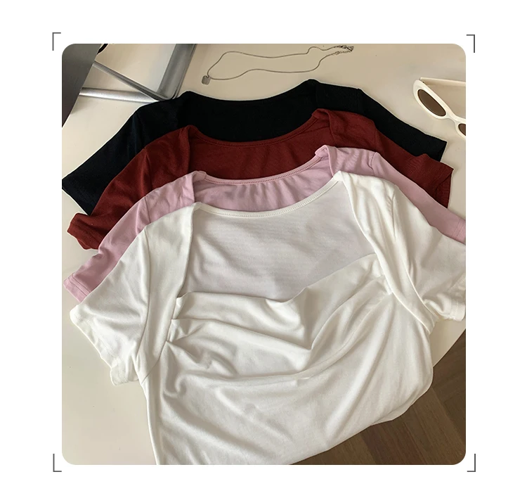 Сексуальные короткие топы Sheathy с квадратным вырезом новинка 2024 модная летняя