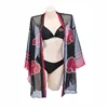 Akatsuki Cosplay Swimwear Women Kimono Haori Cover Up Bikinis 3pcs Anime Uchiha Itachi Summer Beachwear Bikini Set Beach Dress 1