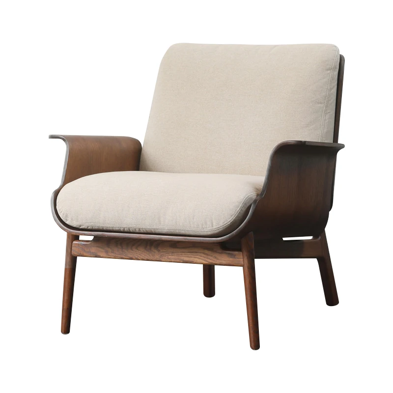 Скандинавский диван-стул из твердой древесины для отдыха Роскошная домашняя