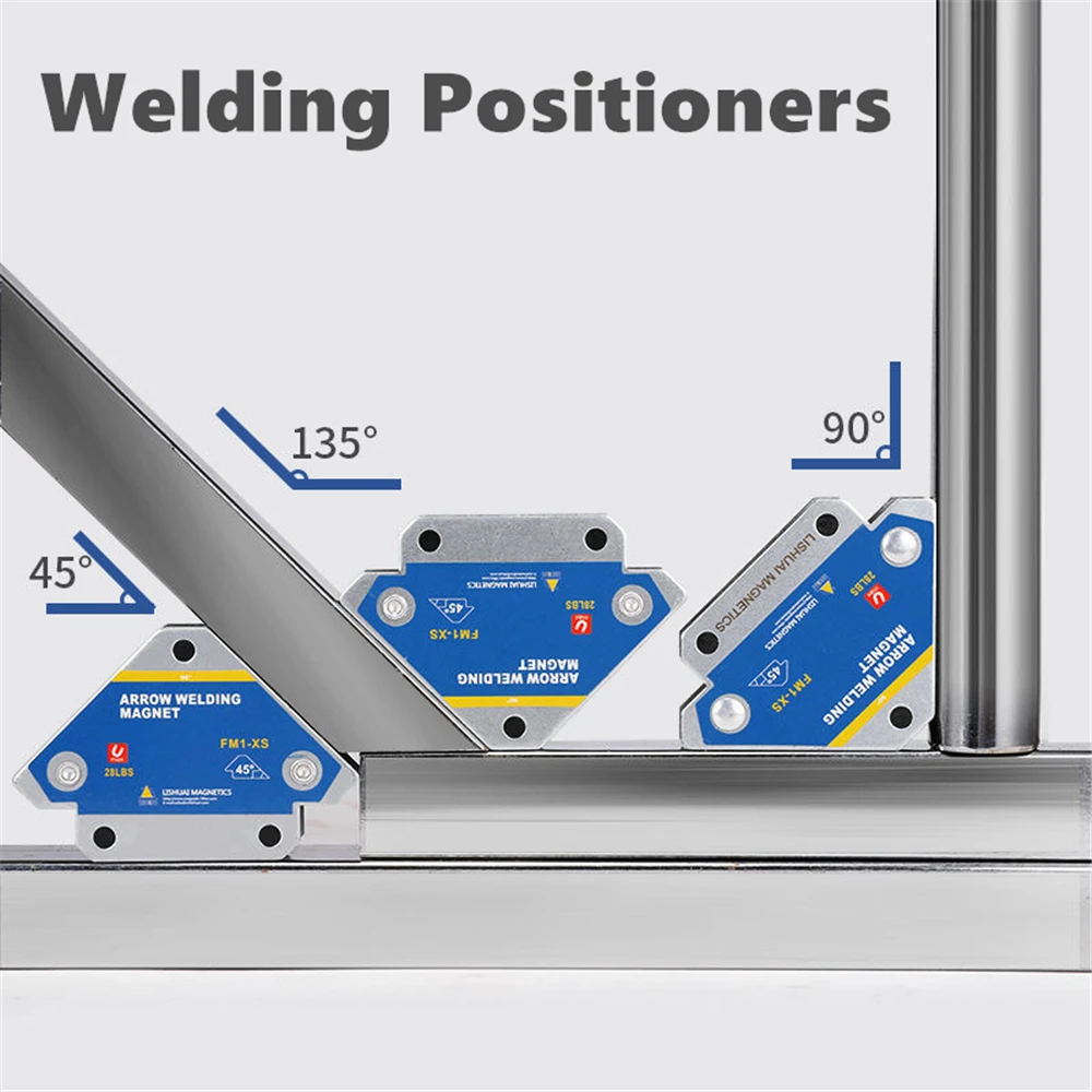 

Hot 2/4pcs 50KG Magnetic Welding Holders Angle Solder Arrow Magnet Weld Fixer Positioner Ferrite Holding Auxiliary Locator Tools