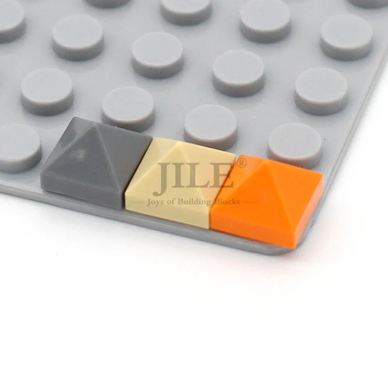 100 шт., строительные блоки с четырьмя выпуклыми пирамидами