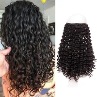 synthetic hair pieces wefts halo wigs for women curly hair extensions natural color red black sliver gray brown blonde