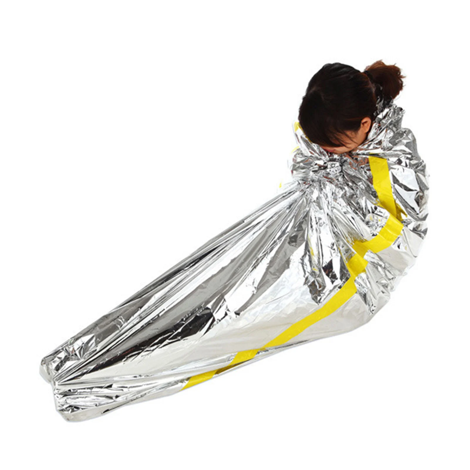 

Emergency Mylar Thermal Blankets Emergency Sleeping Bags For Outdoor Emergency Kit Included Thermal Foil Space Blanket Whistle