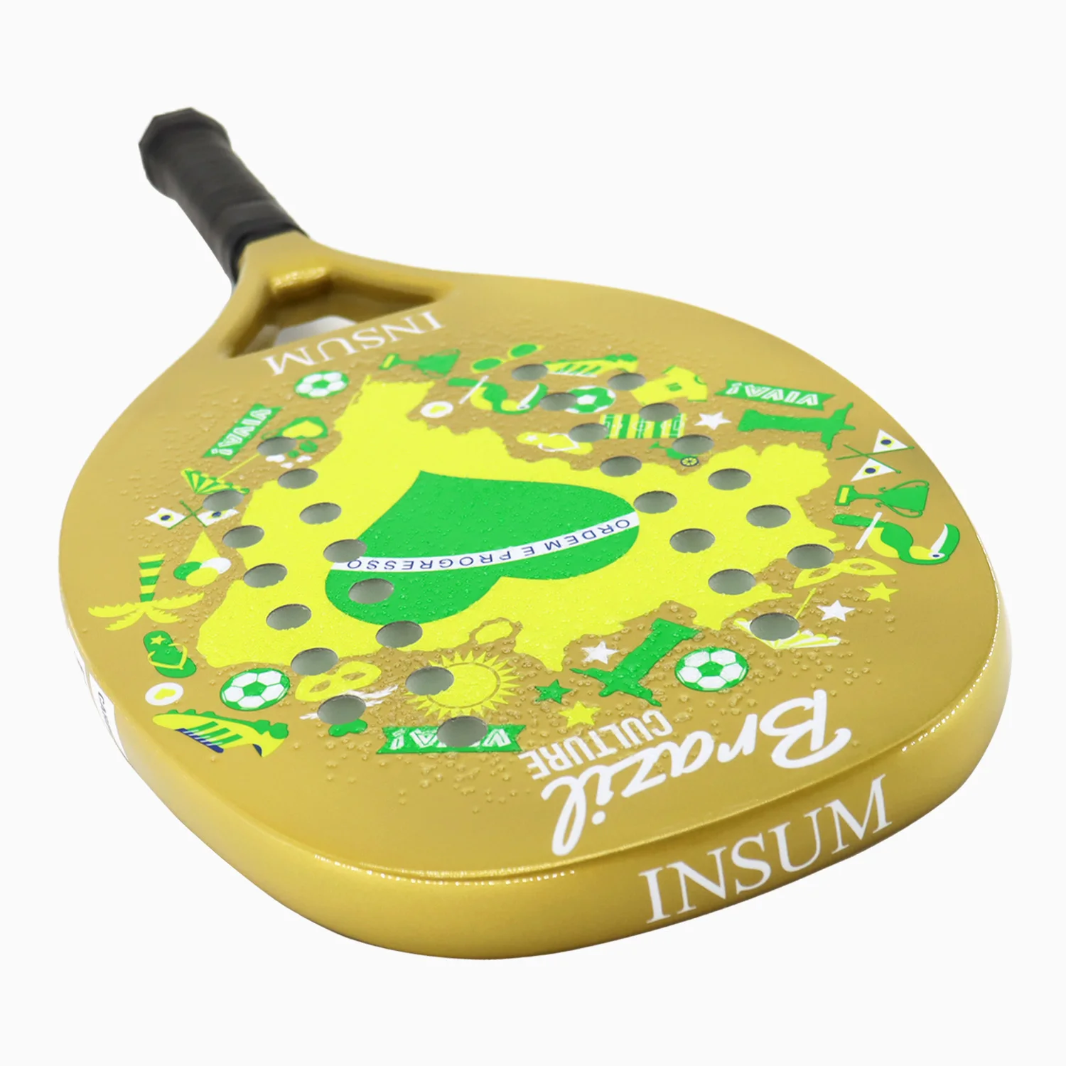 

INSUM Racket Beach Tennis Full Carbon Round Surface for Beginner Tennis Padel Raquete