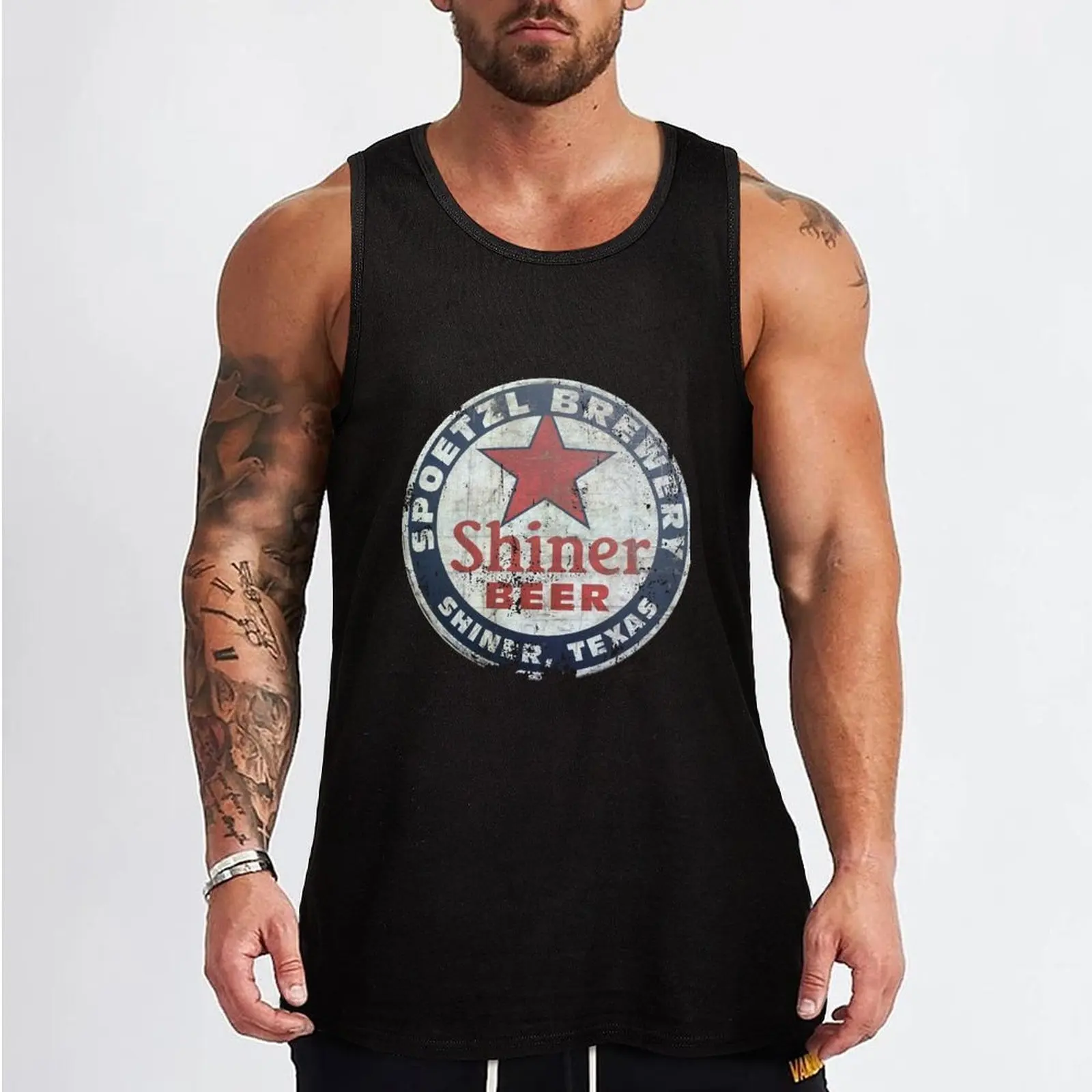 Фото Рабочая майка Shiner Beer Tank Top, усиленная, для работы на открытом воздухе, без рукавов №2