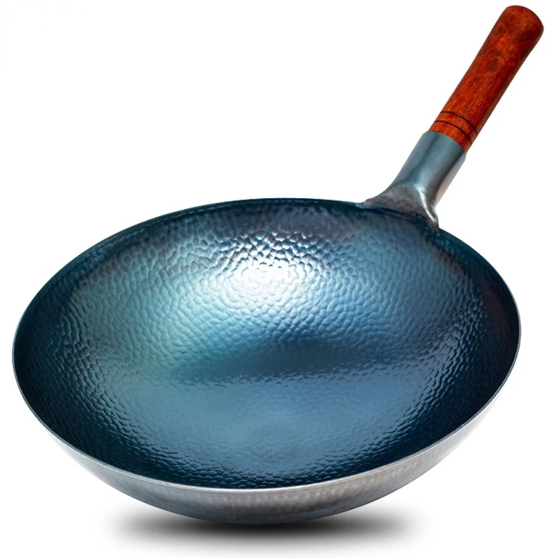 

Master Handmade Iron Wok, High Density Chinese Traditional Handmade Forging Wok, Non-coating Durable Iron Woks Pot Cookware