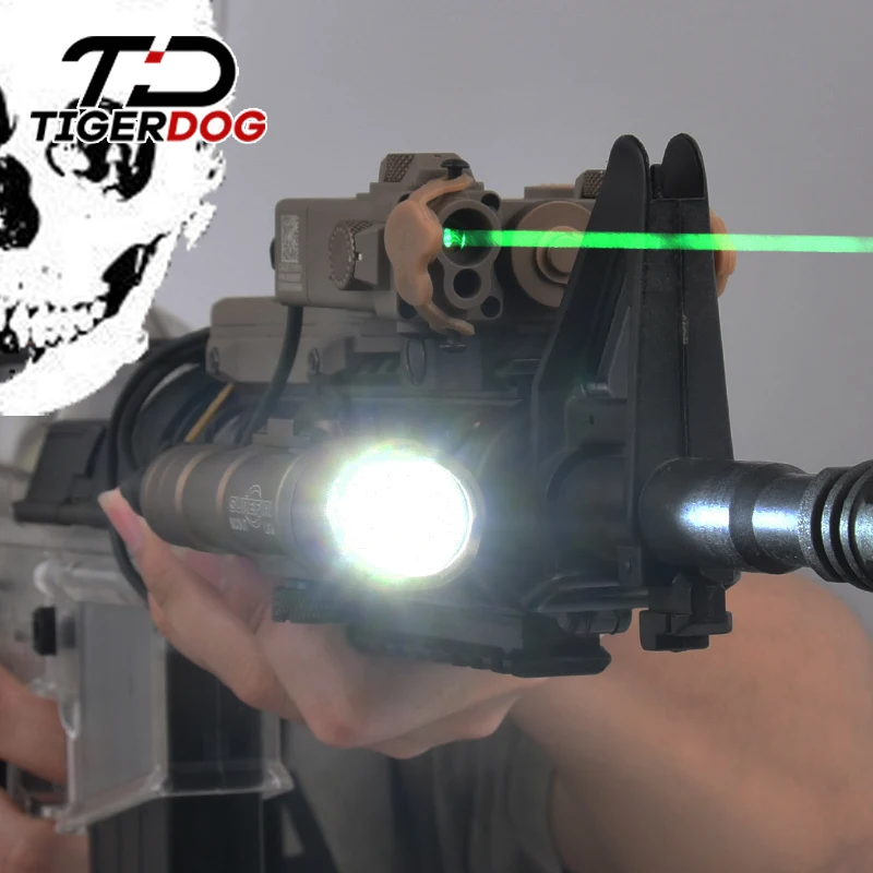 

DBAL-A2 Tactical Green Laser And White Light Red Dot Aim Pointer Laser No IR Laser +Tactical Flashlight DBAL Switch Dual Control
