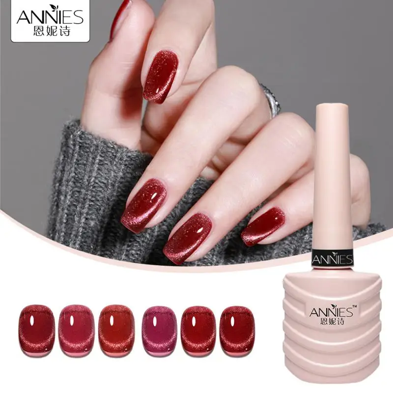 

Cherry Ruby Gel Nail Polish Crystal Cat Eye Chameleon Magnetic Gel Soak Off UV LED Nail Varnish Gel For Manicure Nails Products