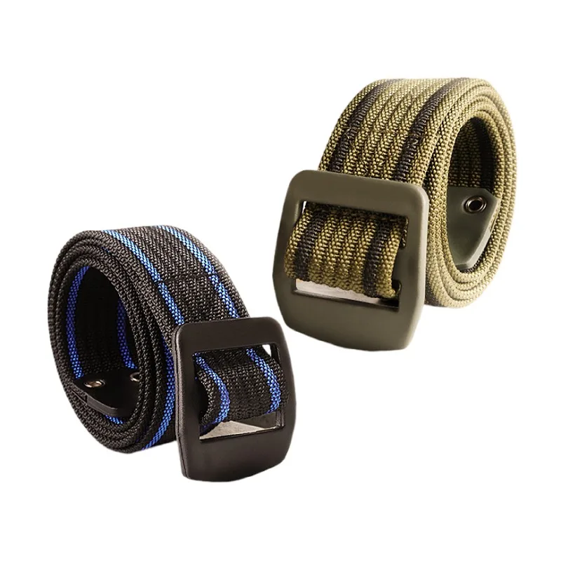 3.8cm Nylon Men's Belt New Outdoor BreathableWoven Canvas Belt Men's Tactical Commuter Casual Waistband Plastic Day Buckle Belt