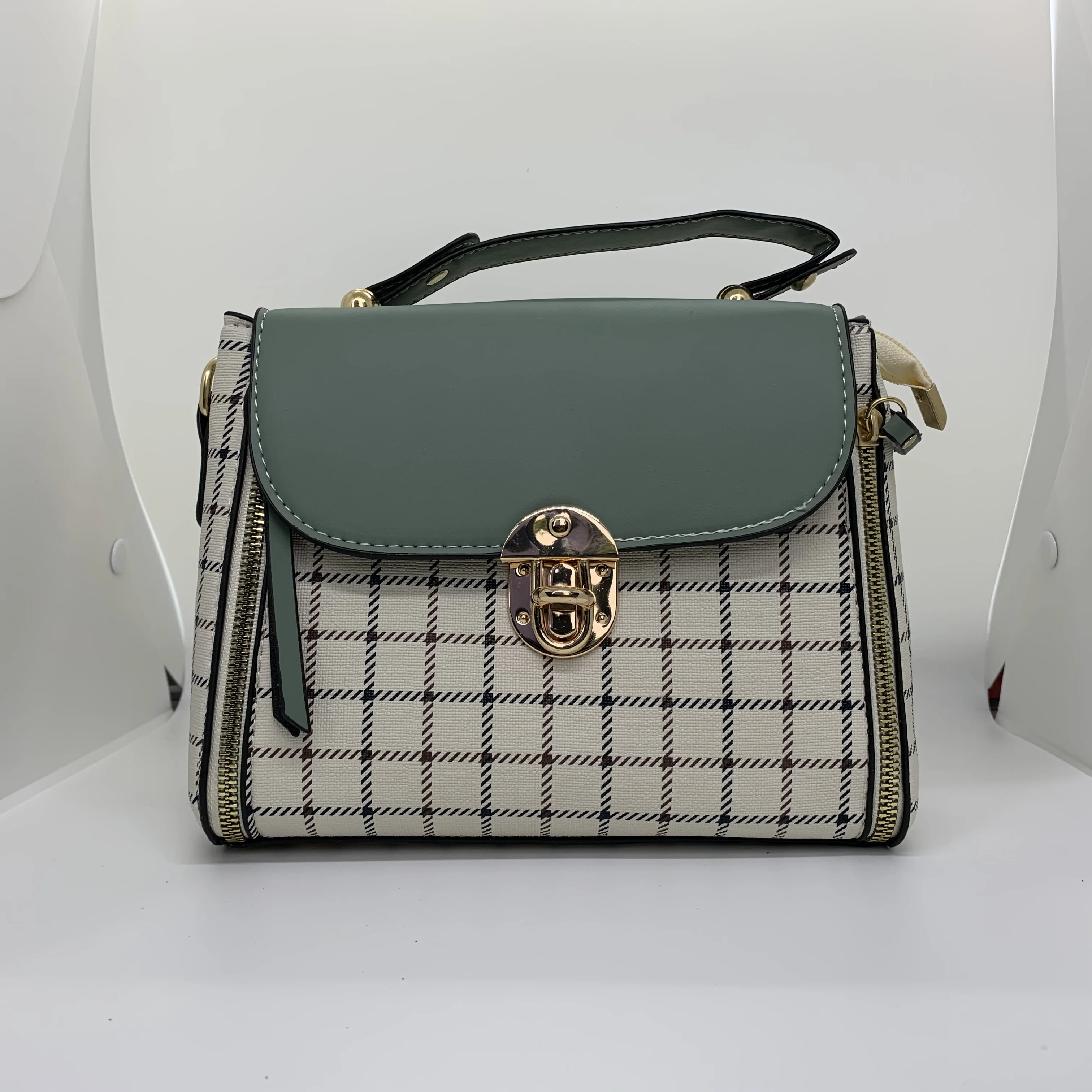 Корейская модная клетчатая женская сумка через плечо Диагональная Сумка Baoge 22x12x17