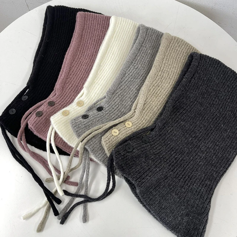 Корейская регулируемая эластичная шапка-балаклава теплый шарф с кольцом