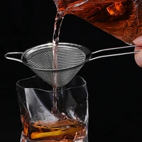 stainless steel bar strainer fine mesh cocktail strainer colander long handle conical ice strainer sifter sieve bar accessories