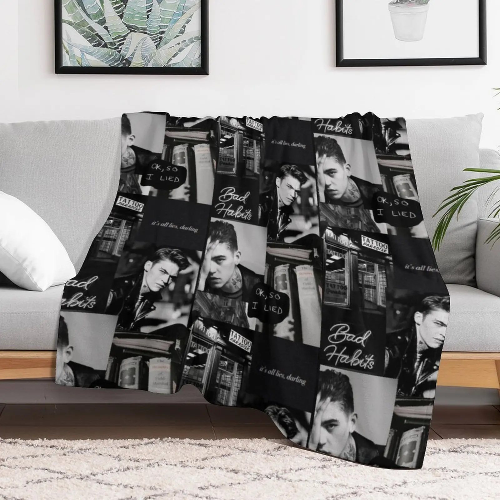 Hardin Scott/Hero Fiennes-Tiffin Bad Habits/Поперек одеяло среда ретро одеяла