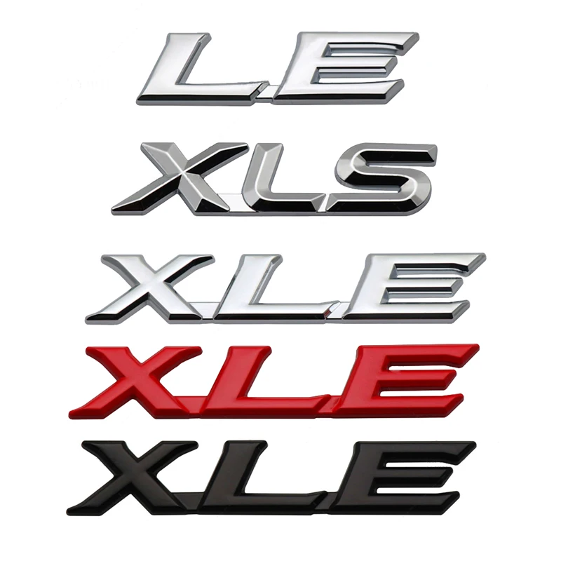 

Автомобильный Стайлинг эмблема наклейки LE XLS XLE автомобильный значок наклейки для Toyota Corolla Land Cruiser Supra Previa Prado Prius CHR Premio