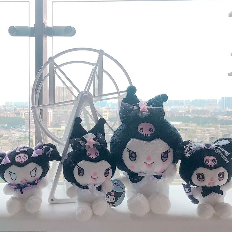 Sanrio симпатичная Аниме Фигурка Kuromi выражение любовных глаз тревожник маленький