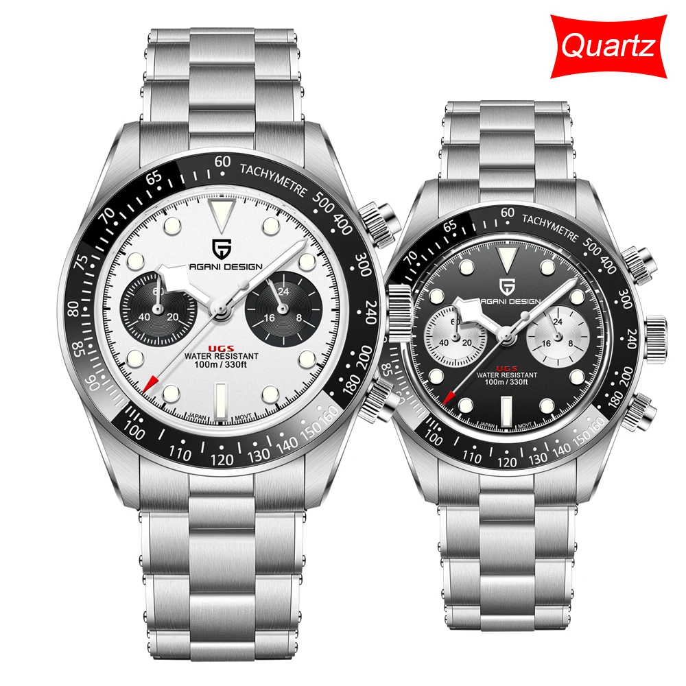 

Часы PAGANI DESIGN VK64 Мужские кварцевые с сапфировым зеркалом, роскошные светящиеся спортивные из нержавеющей стали с хронографом для дайвинга 100 м