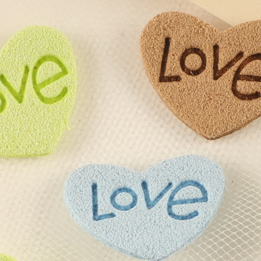 10 Pcs Star Luck Love Printed Patches Leather Badges Clothing Hat Bag Shoe Decor Repair Material Phone Gift Box DIY Accessory