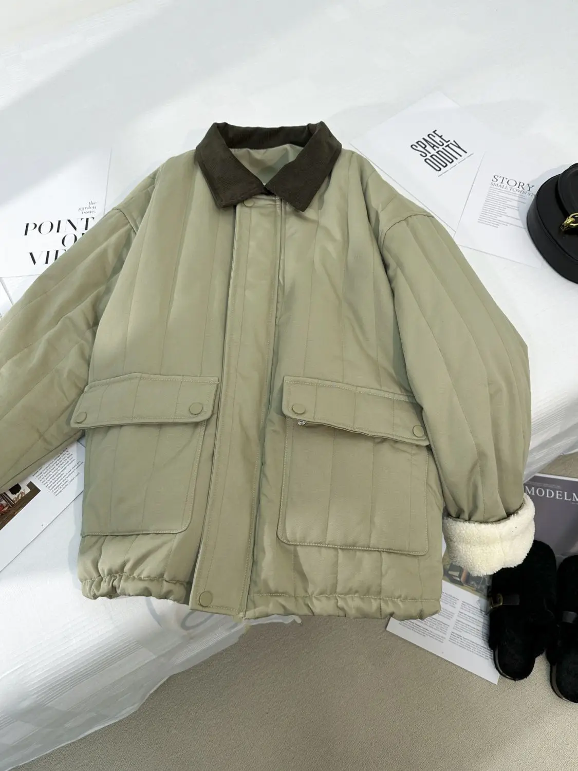 Корейское пальто из овечьей шерсти с хлопковой подкладкой женская зимняя новая